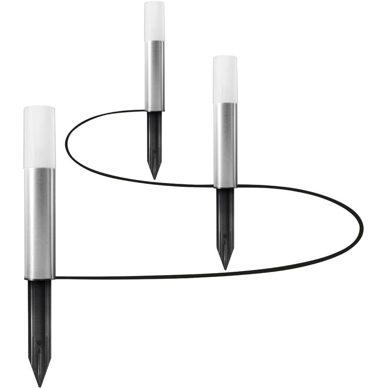 Lumière de jardin led intelligente avec technologie WiFi, pack d'extension avec 3 poteaux de jardin led pour l'extérieur, couleurs rvb modifiables,