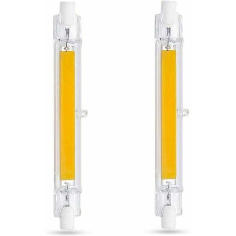 Projecteur à tube de verre haute puissance 118MM 10W 220V blanc chaud pour applique / lampadaire,
