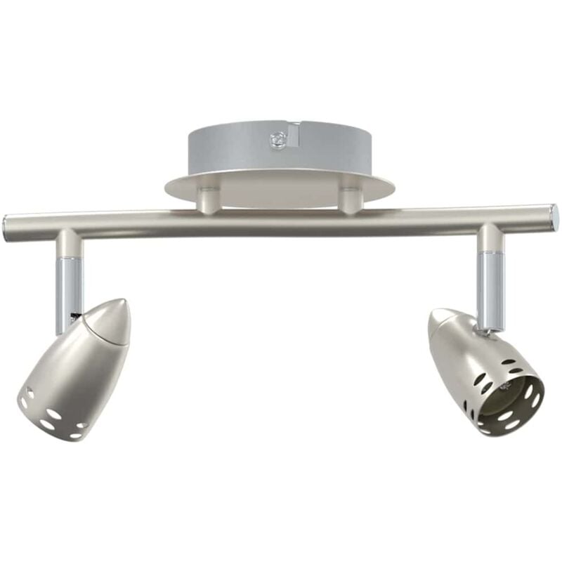 Vidaxl - Projecteur au plafond 2 voies ajustables nickel mat GU10