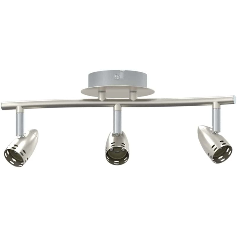 Vidaxl - Projecteur de plafond à 3 voies ajustables Nickel mat GU10