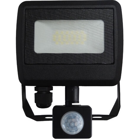 Projecteur avec détecteur de mouvement étanche IP65 (20W - 1600Lm)- Noir