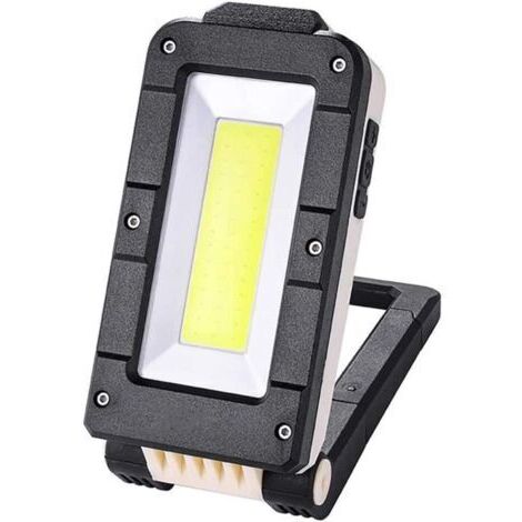 Projecteur Chantier LED, LED Portable lumière Travail de Chantier Orientable 180°,USB Port