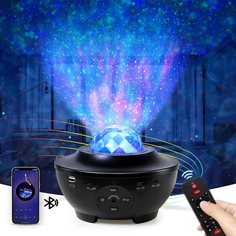 Projecteur Ciel Étoilé de Galaxie pour Chambre à Coucher, Projecteur D'étoiles Veilleuse