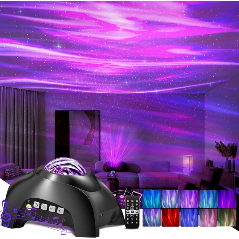 Projecteur Ciel Etoile, Projecteur Galaxie led Lampe Etoile Projecteur Planetarium, Projecteur Aurore Boréale, Veilleuse Enfant avec Contrôle