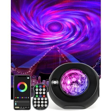 Projecteur Ciel Etoile, Veilleuse Enfants Projecteur de Galaxies avec Télécommande et APP Projecteur Étoilé Musique de Haut-Parleur Projecteur de Ciel Nocturne pour Decoration Chambre Fêtesdengyank