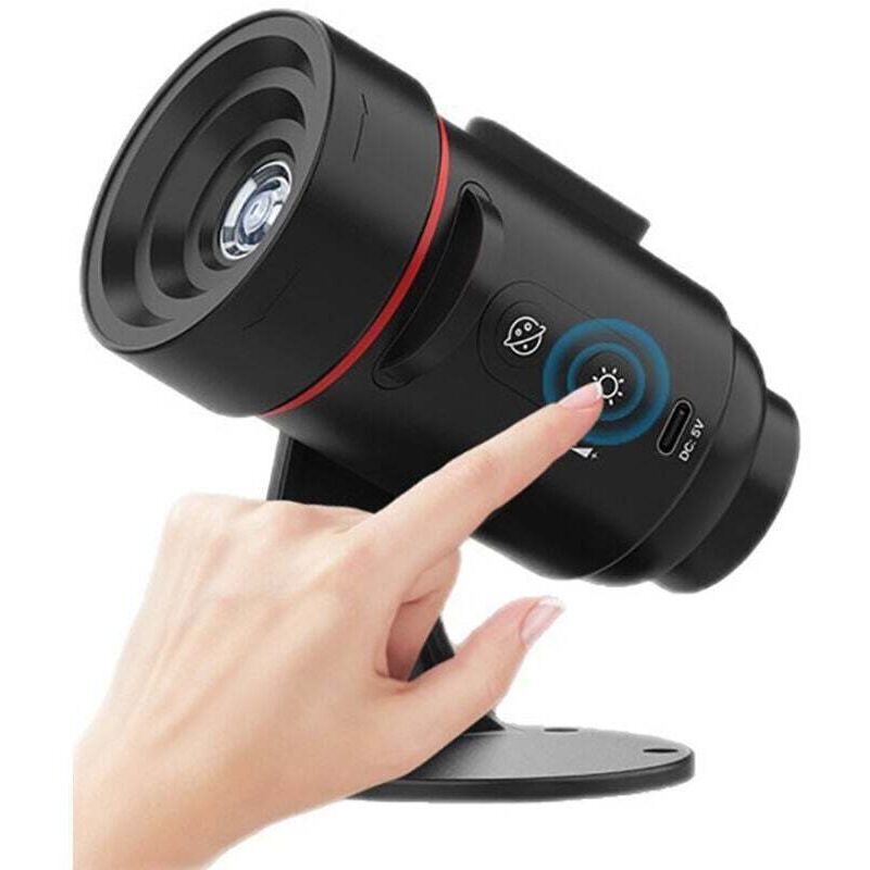 Projecteur Ciel Etoile,HD Planetarium Projecteur Ciel Etoile Plafond Rechargeable avec Batterie 2000 mAh, Montage Mural Rotatif 360° Projecteur
