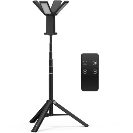 Projecteur de Chantier LED à Batterie Solaire Avec Trépied, Batterie D'une Capacité de 14000 mAh, Lampe Chantier Luminosité de 1000 Lumens, Pour Activités Extérieures, Camping en Plein Air