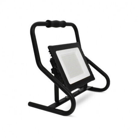 Projecteur de Chantier LED LUMOS - 10W Sans-Fil Miidex Lighting®  blanc-froid-6000k - noir