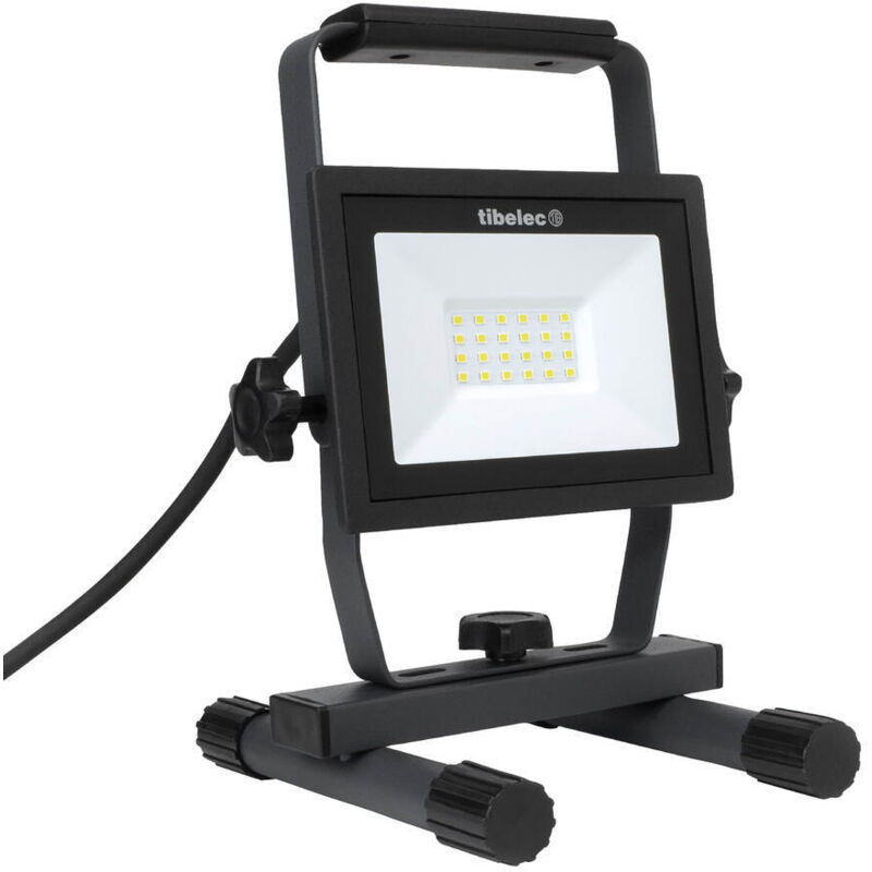 Tibelec - Projecteur led de chantier filaire 20W, 1800 lumens, IP65, 4000K blanc-neutre Tibelec - Projecteur led de chantier filaire 20W, 1800 lumens, IP65, 4000K blanc-neutre