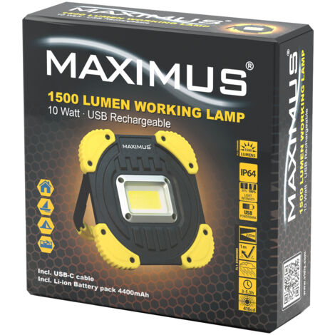 Projecteur de chantier portatif rechargeable Maximus M-WKL-023 - 1500lm