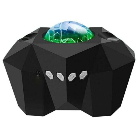 Projecteur de ciel étoilé, LED, large couverture, plusieurs couleurs, trois modes, matière plastique, noir