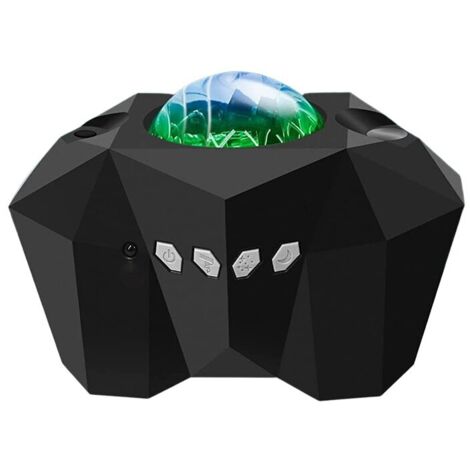Projecteur de ciel étoilé, LED, large couverture, plusieurs couleurs, trois modes, matière plastique, noir