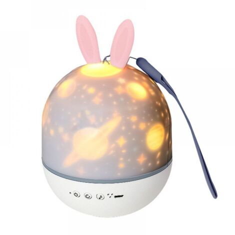 Projecteur de ciel étoilé rechargeable, comprenant6Film de projection Zhang, lampe lapin mignonne