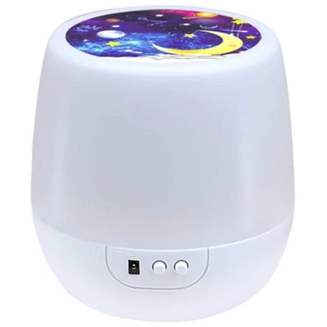 Projecteur de ciel étoilé rotatif à piles, veilleuse de chevet, cadeau, lampe de bureau, lumière LED, 3 couleurs