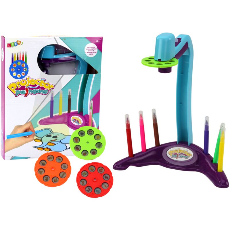 Projecteur de dessin 3 disques remplaçables stylos violet