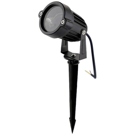 Projecteur de jardin à piquer GU5.3 MR16 IP65 noir OPTIC X HOROZ spot extérieur orientable