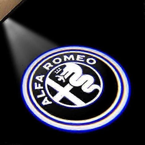 CREA Projecteur de logo de voiture, éclairage de bienvenue pour Alfa Romeo Stelvio Mito Giulietta, lot de 2