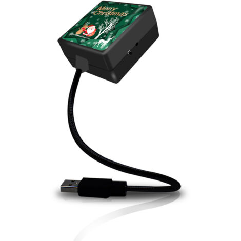 Projecteur de lumière d'ambiance USB pour voiture, projecteur de noël, lampe d'intérieur LED activée par le son, pour la maison, la chambre à coucher, décoration de fête.A