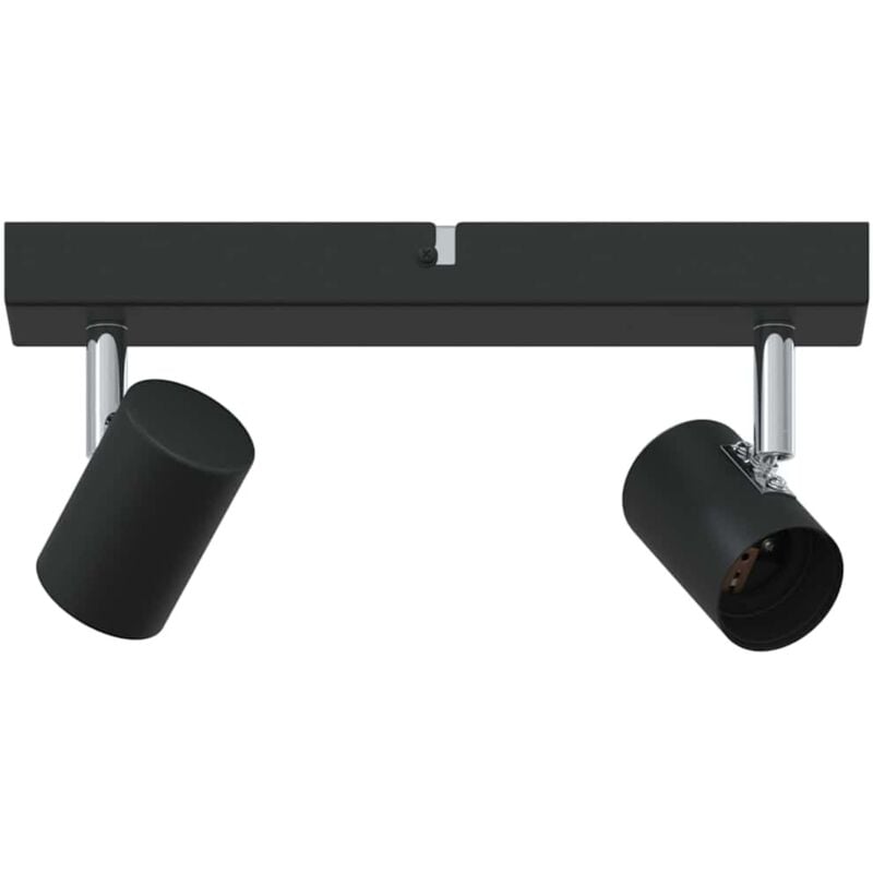 Vidaxl - Projecteur de plafond 2 voies ajustable noir E27
