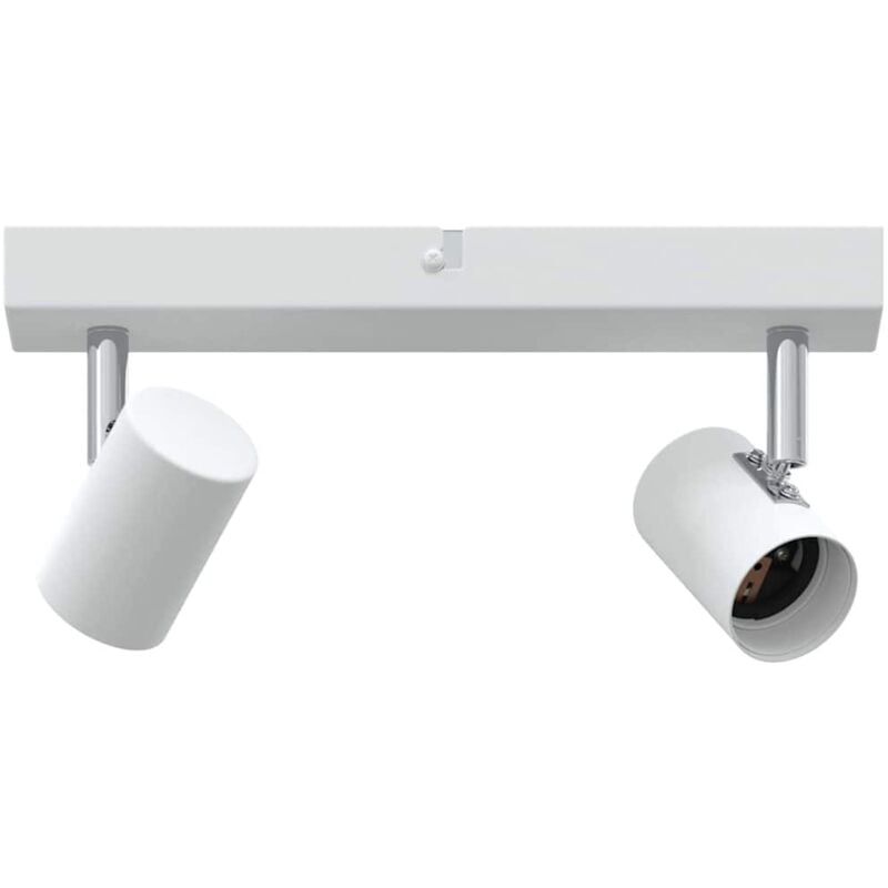Projecteur plafond 2 voies réglable blanc E27 Vidaxl