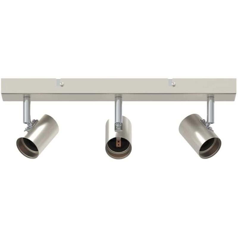 Vidaxl - Projecteur de Plafond Réglable 3 Voies Nickel Brossé E27