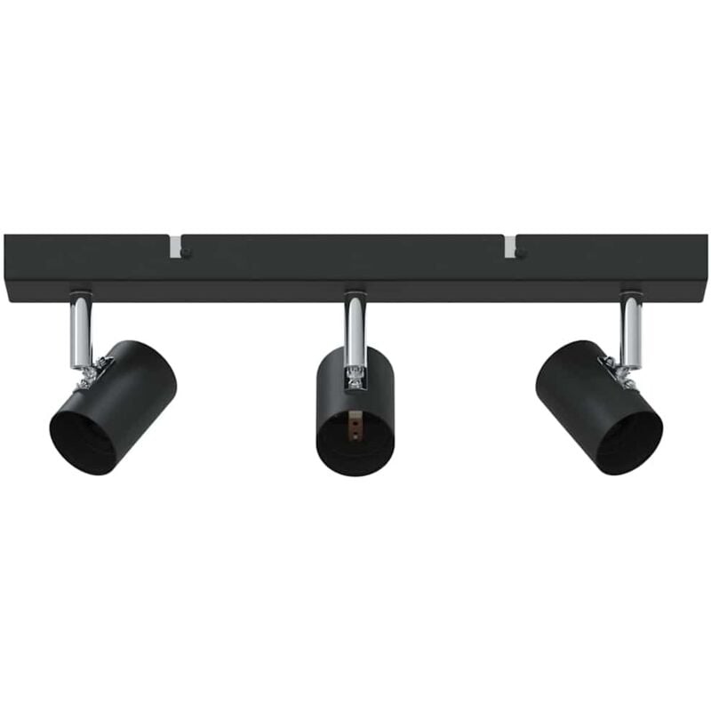 Vidaxl - Projecteur de plafond 3 voies ajustable noir E27