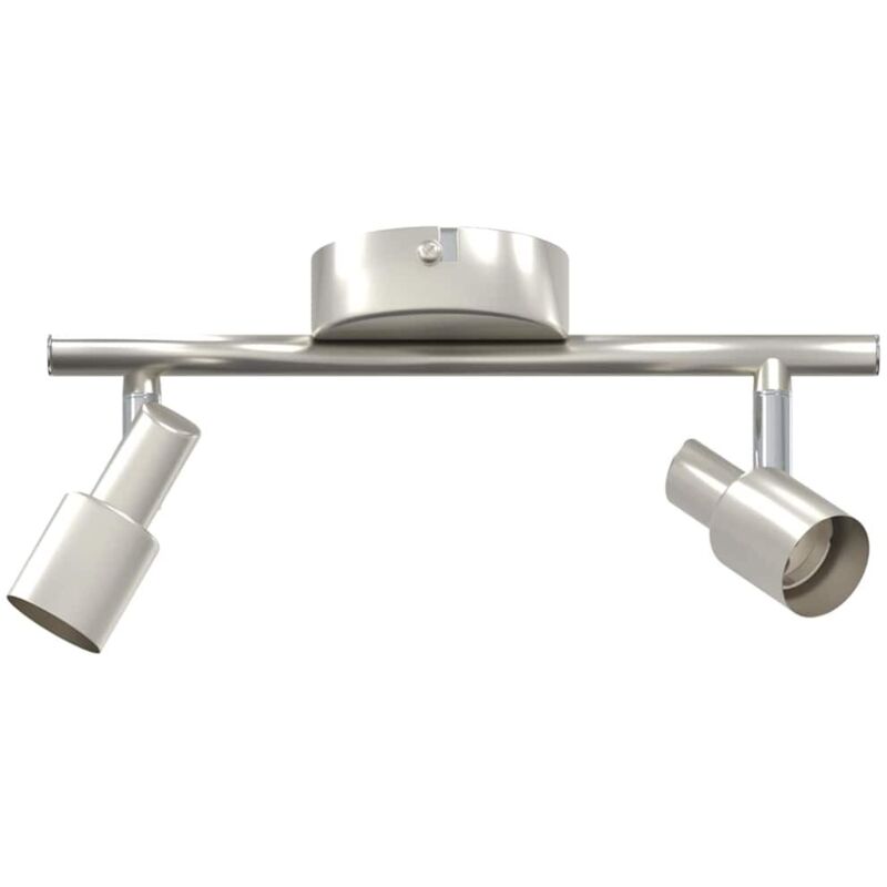 Vidaxl - Projecteur plafond 2 voies réglables nickel brossé GU10