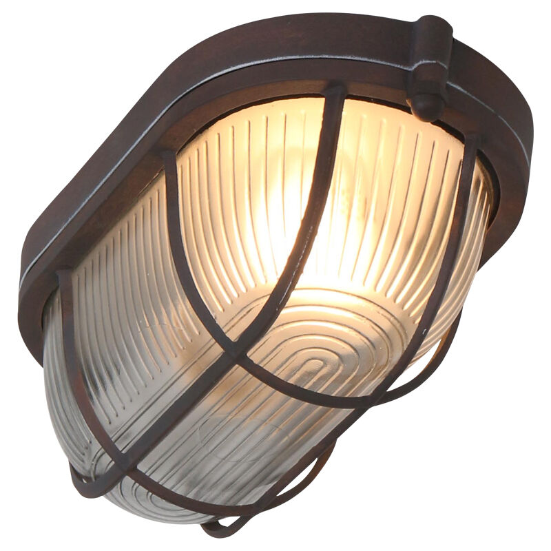 Steinhauer - Mexlite - plafonnier - Lisanne - marron - verre métal - lampe