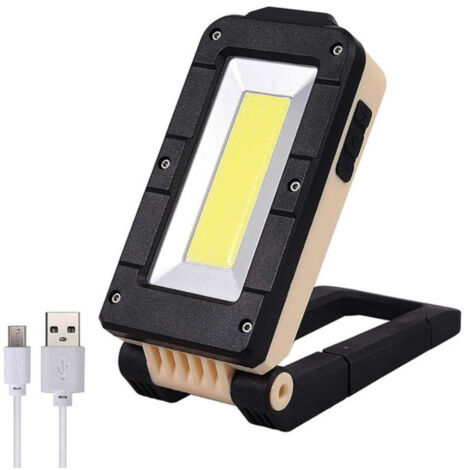 Projecteur de travail rechargeable, lampe de camping LED portable pour la construction