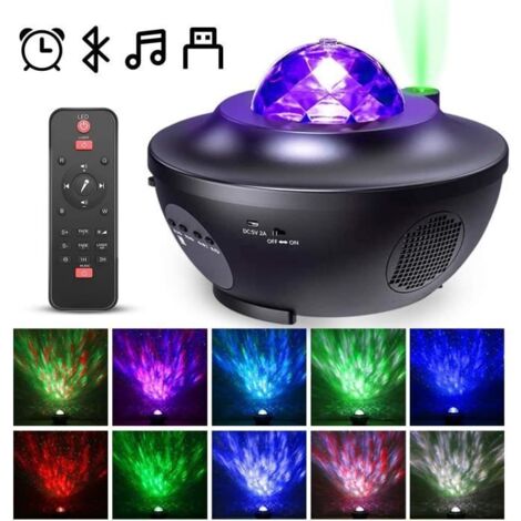 Projecteur de Veilleuse - LED - Lampe Étoile - Bluetooth - Minuterie - Télécommande