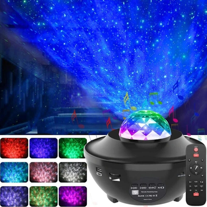 Projecteur de Voûte Étoilée avec Enceinte Bluetooth - Lampe d'Ambiance Cosmos