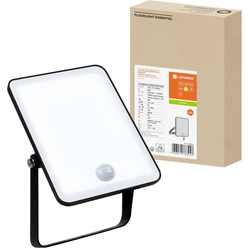 Projecteur d'éclairage led Ledvance fl Essential 4058075768253 20 w blanc chaud V837993