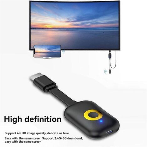 Projecteur d'écran sans fil 4K, récepteur vidéo, duplication d'écran --