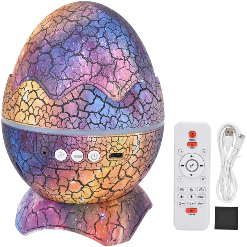 Projecteur d'étoiles d'ufs de dinosaure, Angle réglable, bruit blanc, veilleuse Bluetooth avec télécommande
