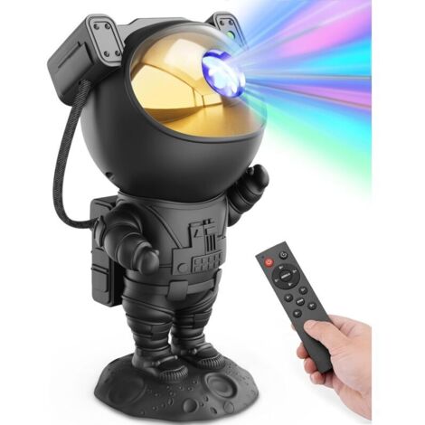 Projecteur d'étoiles et de galaxie - Projecteur spatial pour astronautes , plafonnier LED avec nébuleuse et minuterie , télécommande , décoration esthétique pour chambre d'enfant , noir