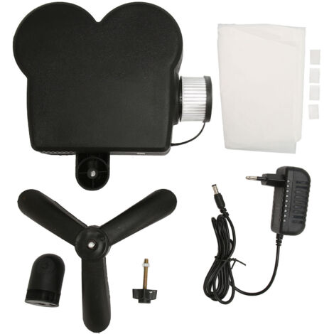Projecteur d'Halloween avec Support Réglable - Projection Effrayante sur Fenêtre ou Rideau pour Décor d'Extérieur/Intérieur - Lampe pour Fêtes (Noël, Halloween) - Branchement UE 100‑240V