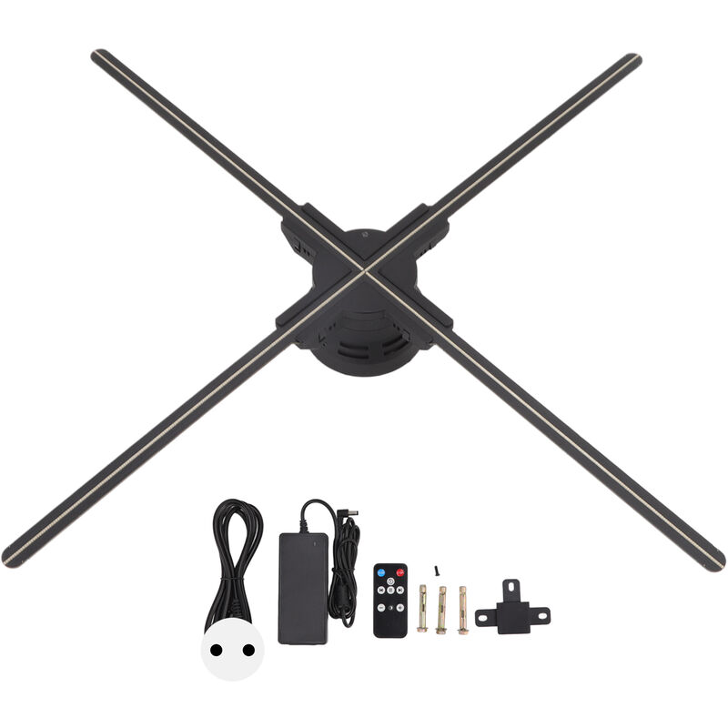Projecteur d'hologramme 3D, affichage 70cm, résolution 1600x832, 832 led, wifi, ventilateur d'hologramme 3D, Machine publicitaire, 100 à 240V, prise