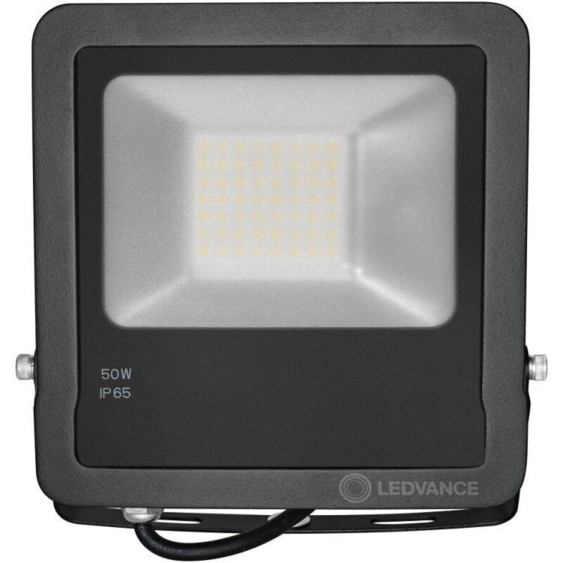 Clairage extérieur intelligent à led avec technologie WiFi, projecteurs pour l'extérieur, blanc chaud(3000K), dimmable, 50W, aluminium gris