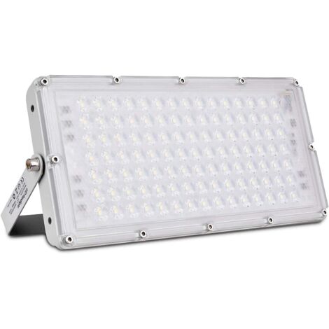 Projecteur ExtéRieur à Led 100W, Projecteur à Led Super Lumineux Blanc Froid 6500K-10000LM, Projecteur éTanche IP65, Pour Jardin, Garage, Terrain De Sport [Classe énergétique F]