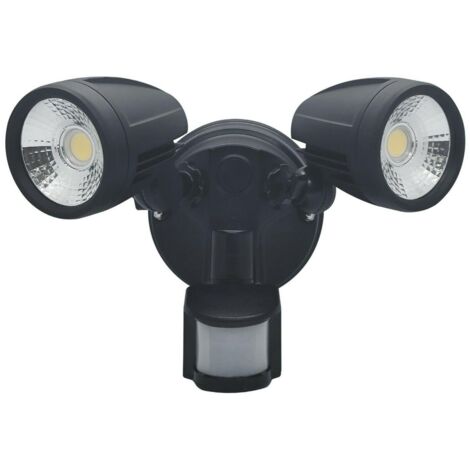 Projecteur extérieur double LED 30W avec détecteur de mouvement pour une sécurité optimale.