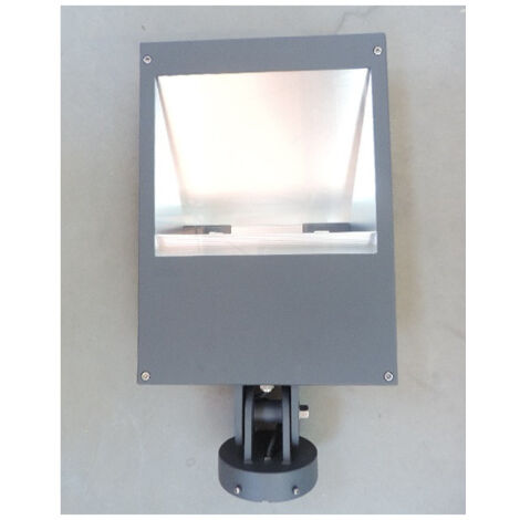 Projecteur extérieur iodure 250W asymétrique graphite 570x315x120mm pour lampe à decharge culot Fc2 (non incl) IP65 Bega