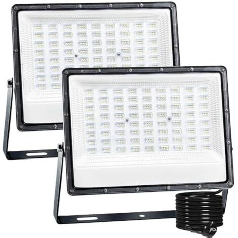 Projecteur extérieur LED, 150W Spot LED Extérieur projecteur led extérieur lot de 2, IP66 étanche 15000LM Projecteur blanc froid, Eclairage Exterieur Projecteur pour jardin,cour