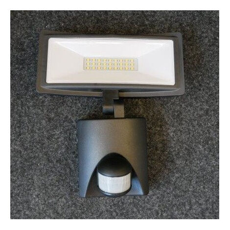 Projecteur extérieur LED 15W noir 214x186x81mm orientable à détection 4000K 230V mural 110° IK06 IP65 Tornado Eco TRAJECTOIRE