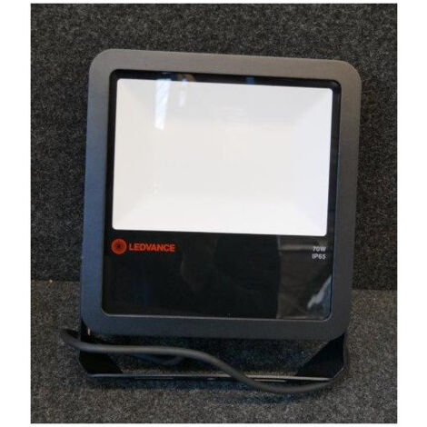 Projecteur exterieur LED 70W noir 250x240x70mm à detection crepusculaire 4000K 7700lm 100° alim 230V IK08 IP65 Ledvance