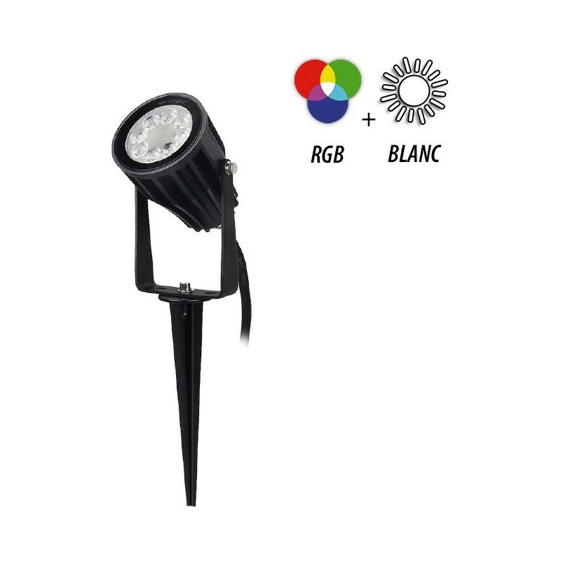 Spot piquet extérieur led rgbw 6W IP65 Miidex Lighting®