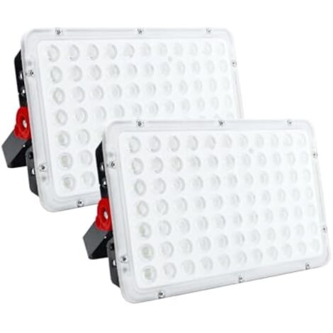 Projecteur extérieur LED lot de 2, 200W Spot LED Extérieur IP66 étanche 20000LM blanc froid 6500K, Eclairage Projecteur pour jardin,cour