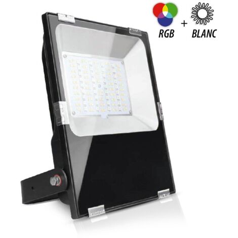 Projecteur Extérieur LED Noir 230V 50W RGB+CCT IP65 - 5500lm - 110°