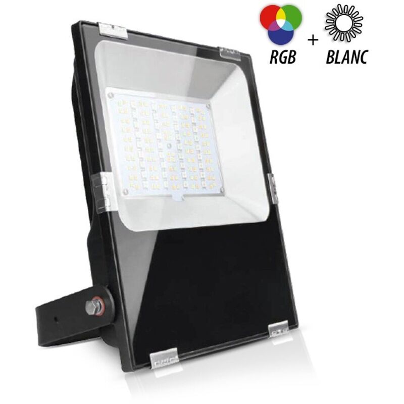 Projecteur Extérieur led Noir 230V 50W rgb+cct IP65 - 5500lm - 110°