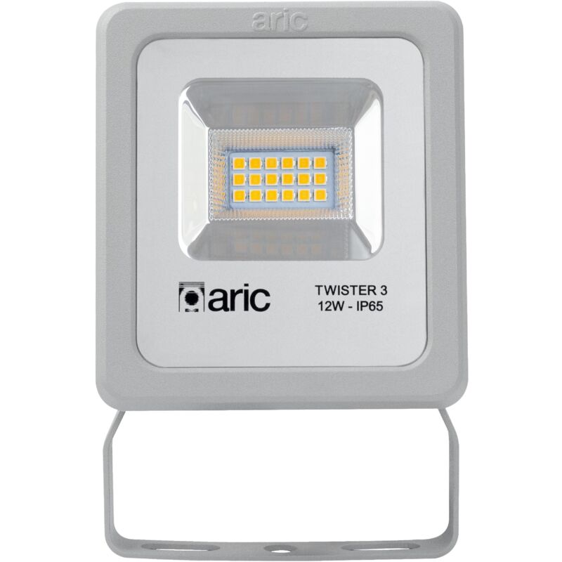 Twister 3 Proj. Ext. IP65 IK08 gris 90° led intégré 12W 4000K 1550lm Aric 50830