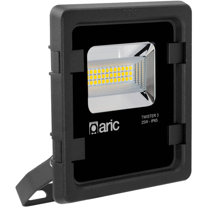 TWISTER 3 Proj. Ext. IP65 IK08 noir 90° LED intégré 25W 2400K 2750lm ARIC 50822